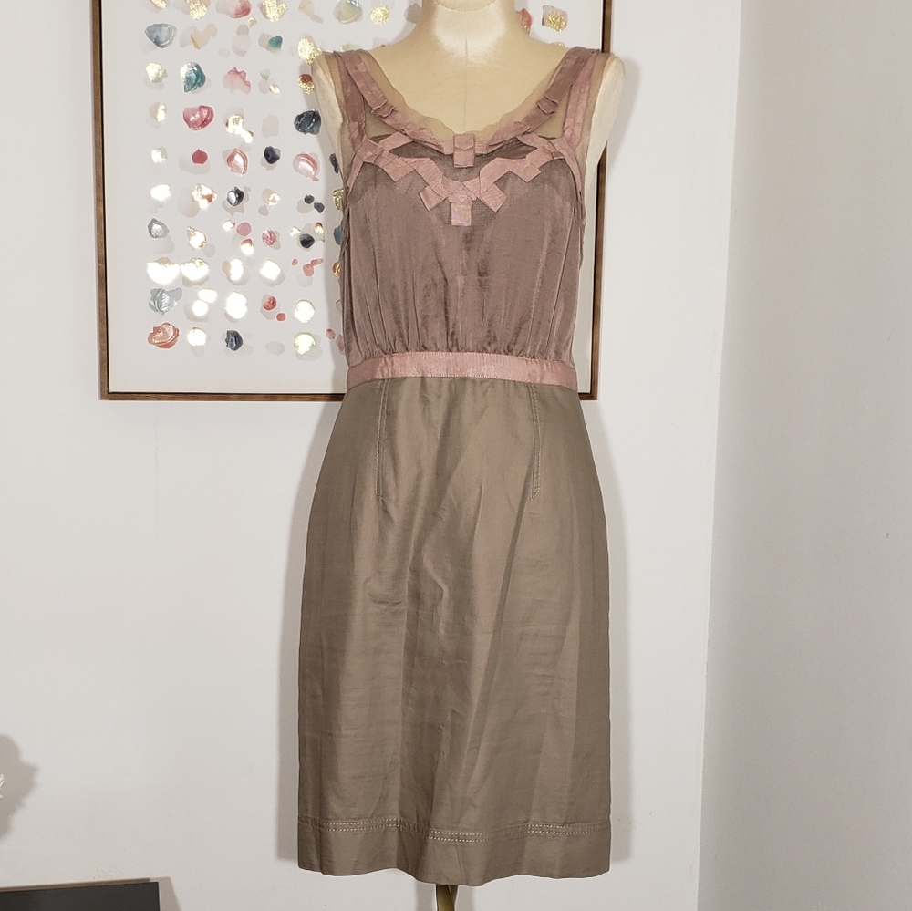 Loft dress in soft brown size 2